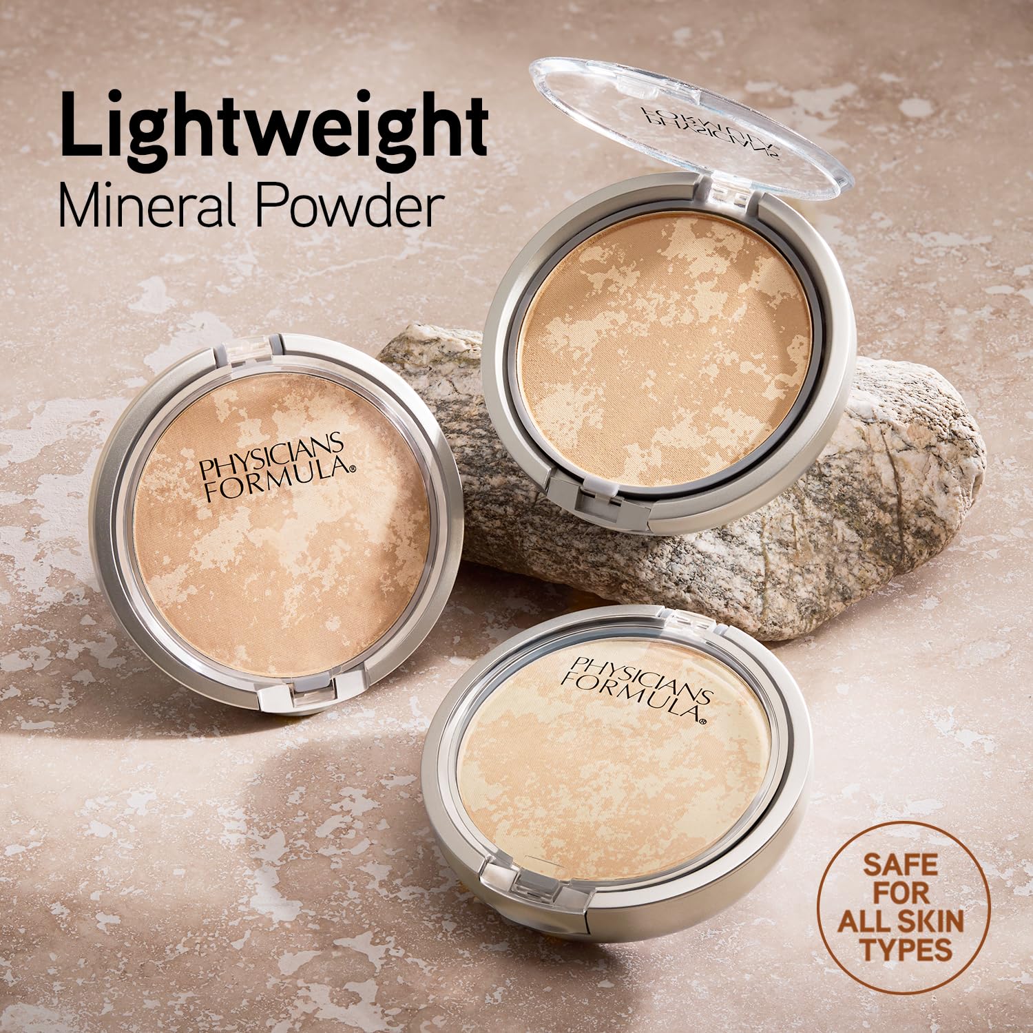 Physicians Formula open compact with mirror and applicator for quick touchups
