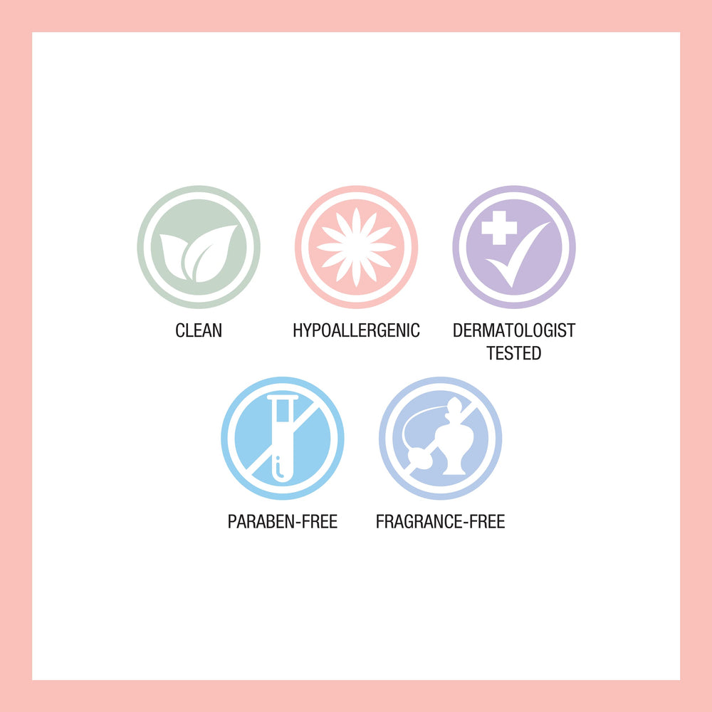 Physicians Formula packaging label close-up showing hypoallergenic and paraben-free benefits
