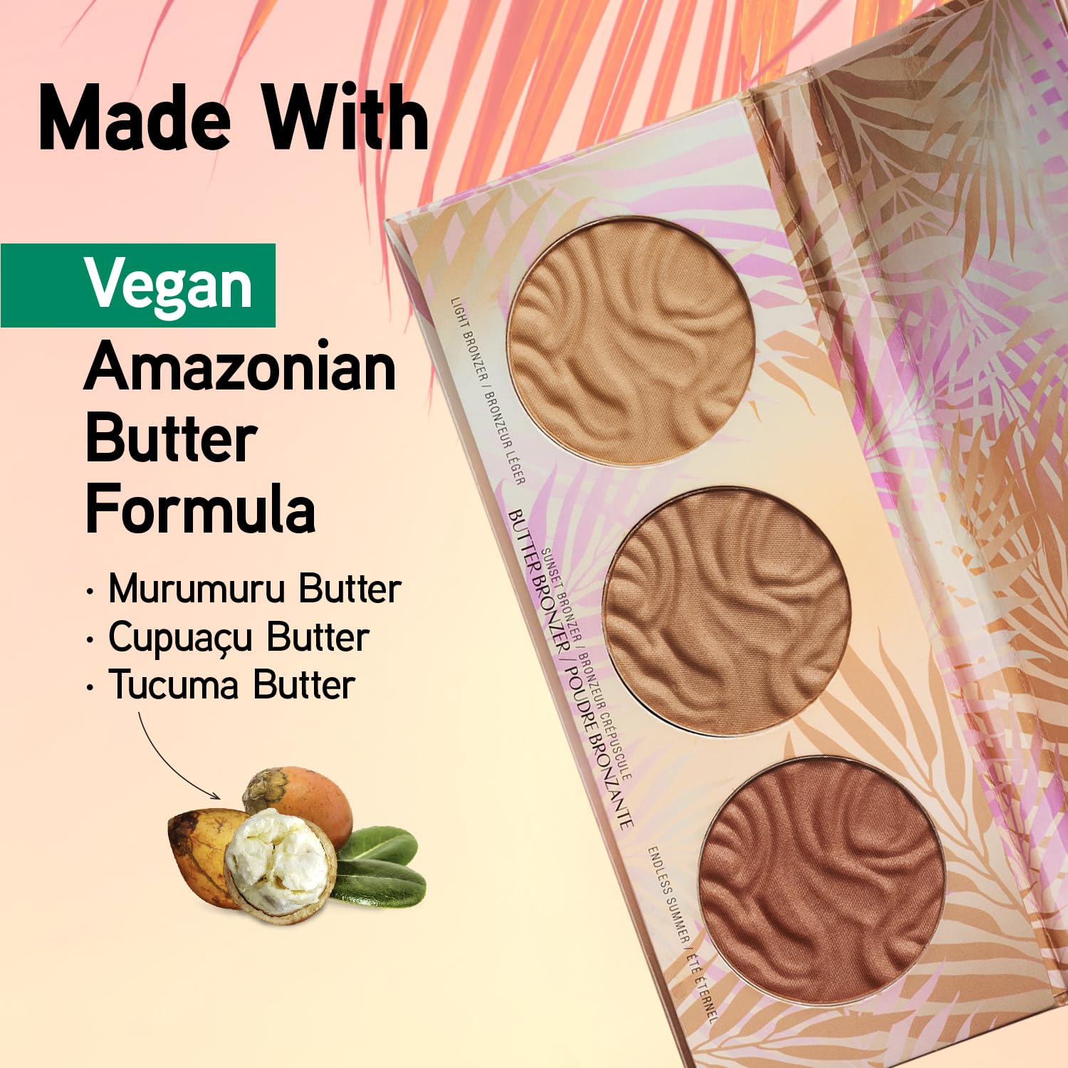 Physicians Formula palette applied on model cheek demonstrating natural, sun-kissed glow