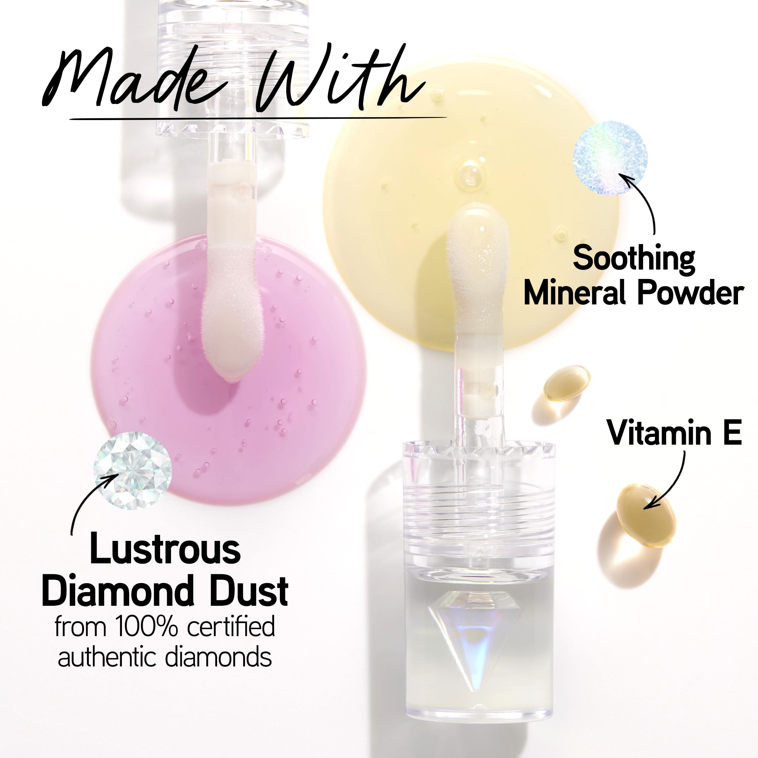 Physicians Formula close-up applicator and texture, highlighting smooth non-sticky shine