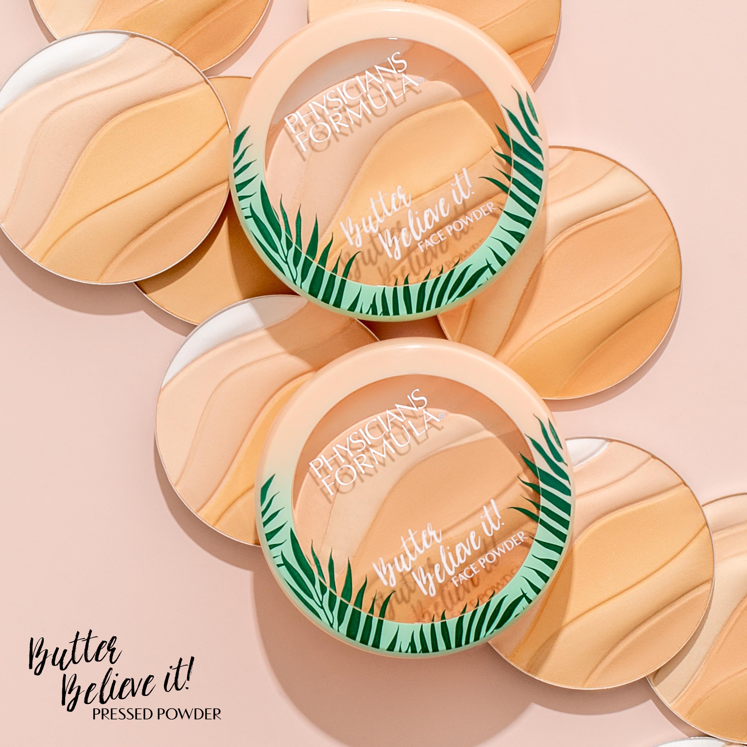 Physicians Formula close-up of buttery powder texture delivering smooth, blendable finish