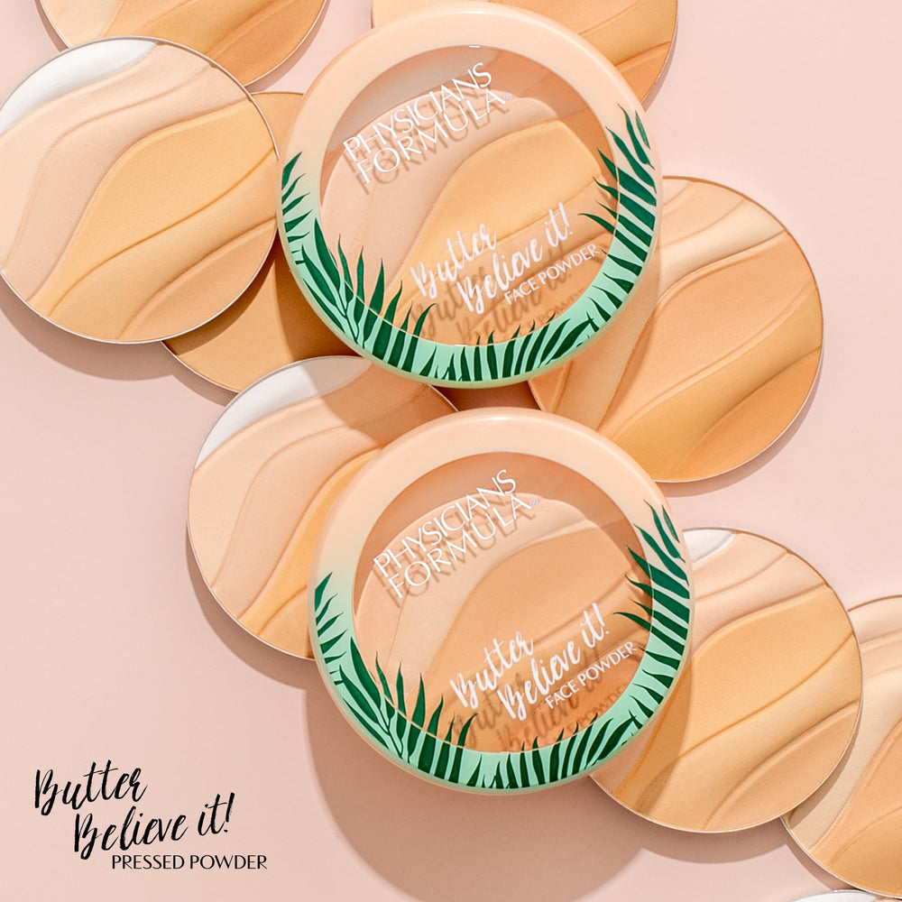 Physicians Formula close-up of buttery powder texture delivering smooth, blendable finish