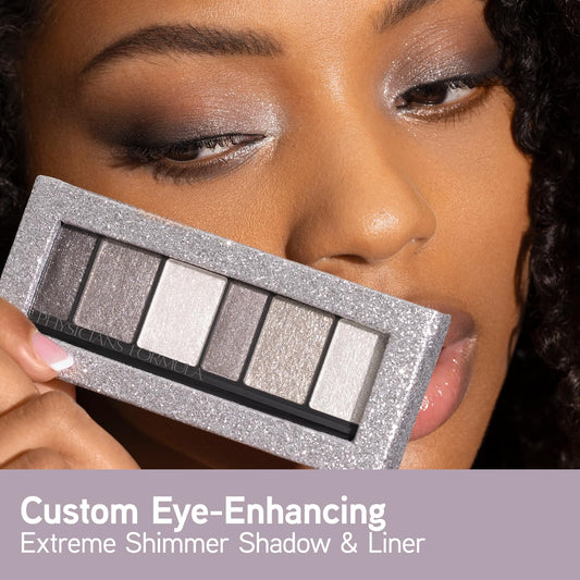 Physicians Formula close-up swatches showing reflective pigments and buildable color payoff