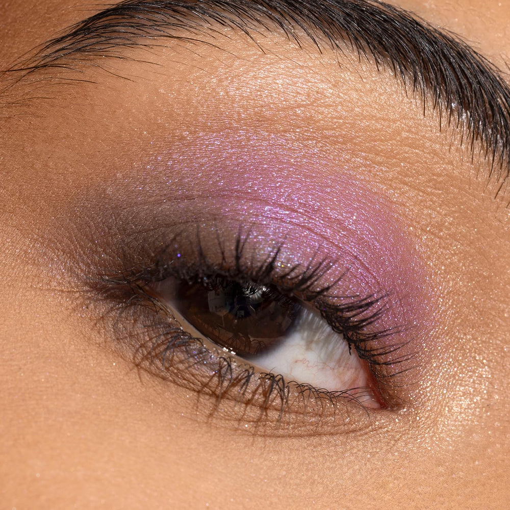 Physicians Formula shimmer texture close-up showing reflective powders and blendability