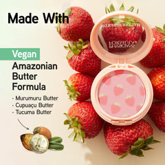 Physicians Formula blush on vanity with brushes suggesting effortless morning application benefit