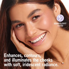 Physicians Formula texture swatch on brush showing silky blendability for effortless application