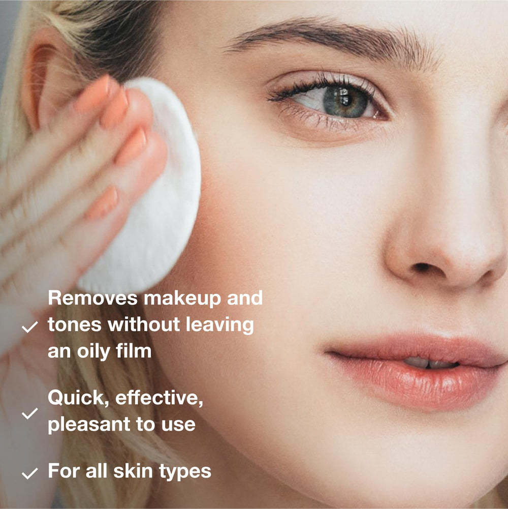 PHYTOMER Rosée Visage applied on cotton pad demonstrating efficient makeup removal and convenience