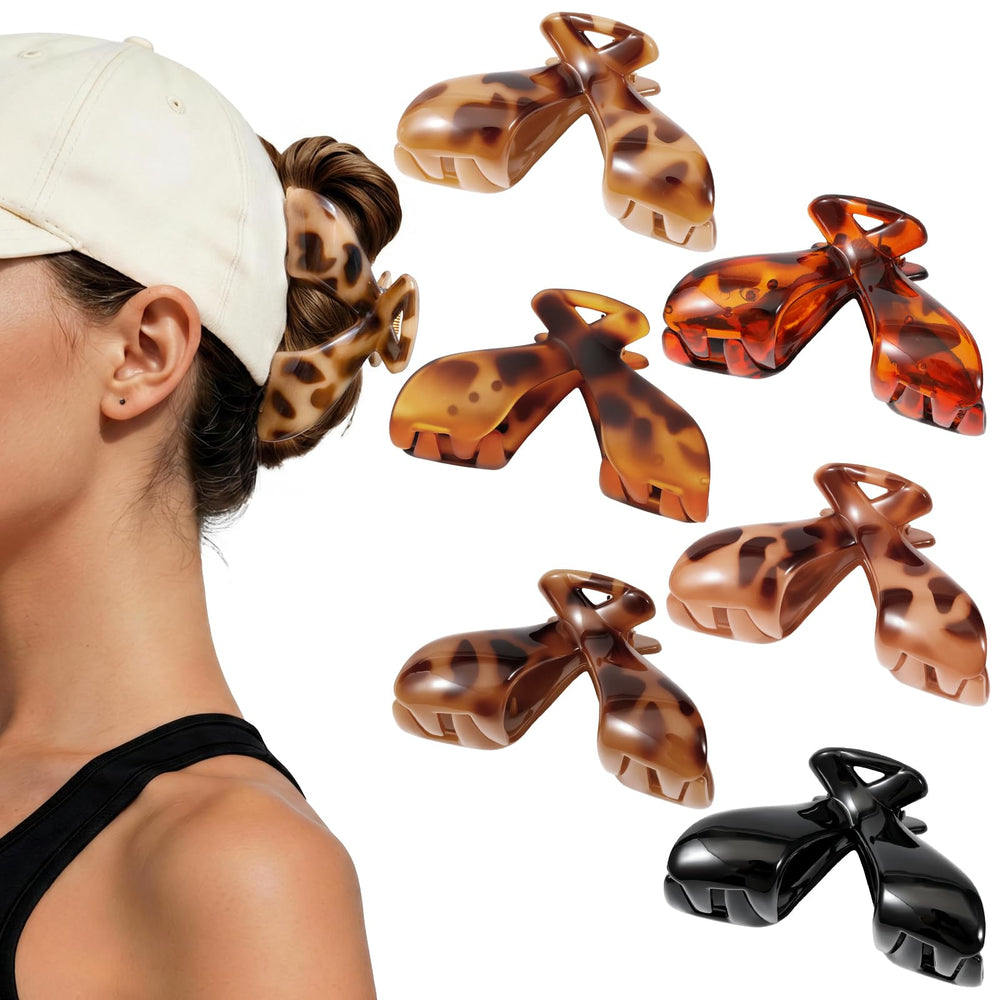Phyzylvia front view of hat claw clip showing compact shape and secure hold