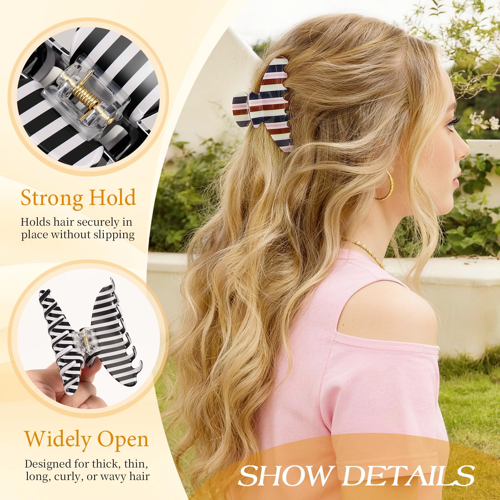 Phyzylvia clip securing a bun demonstrating strong all-day hold benefit