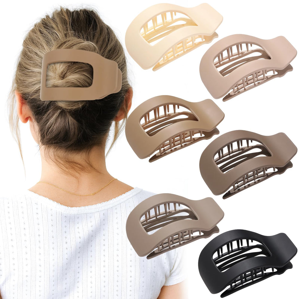 Phyzylvia front view of six flat clips showing color set and compact packaging for gifting