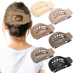 Phyzylvia front view of six flat clips showing color set and compact packaging for gifting