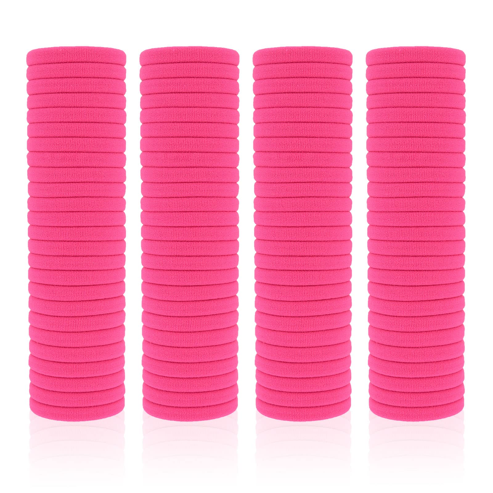 PIDOUDOU front packaging of 100 hotpink hair ties showing value pack benefit