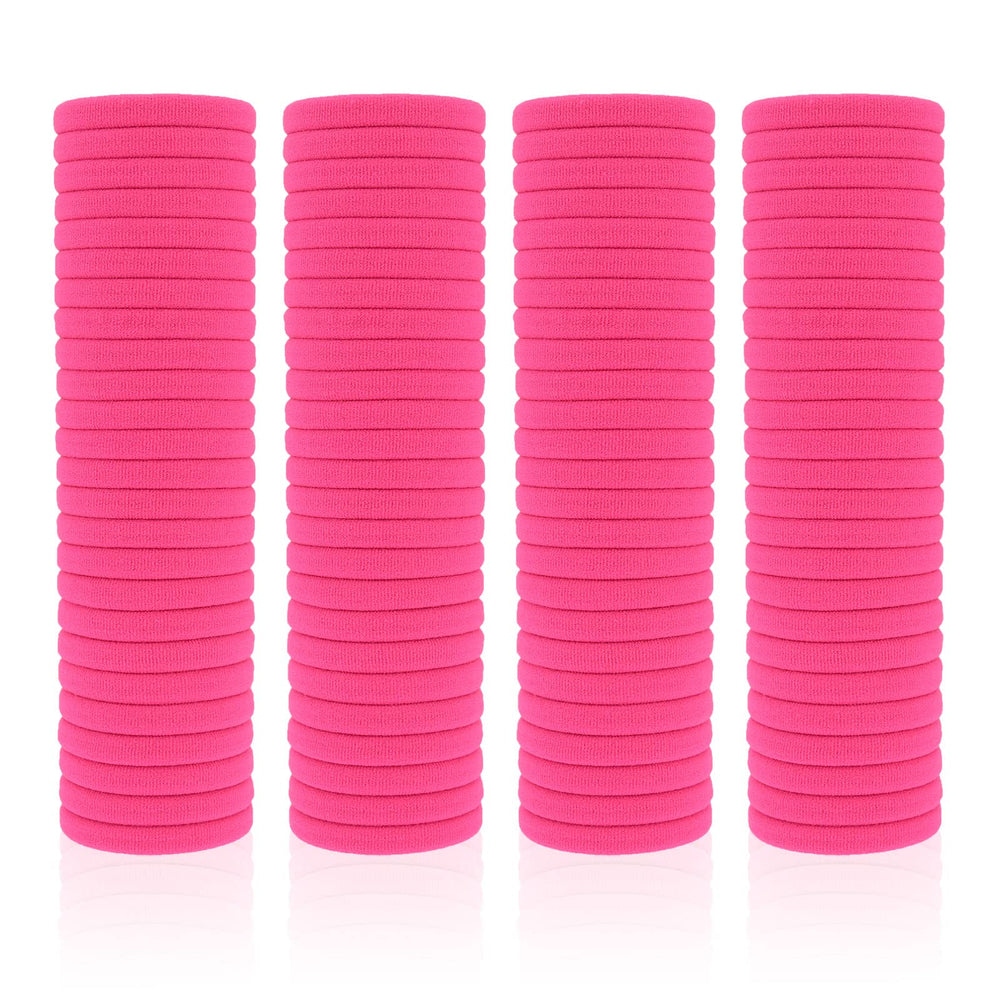 PIDOUDOU front packaging of 100 hotpink hair ties showing value pack benefit