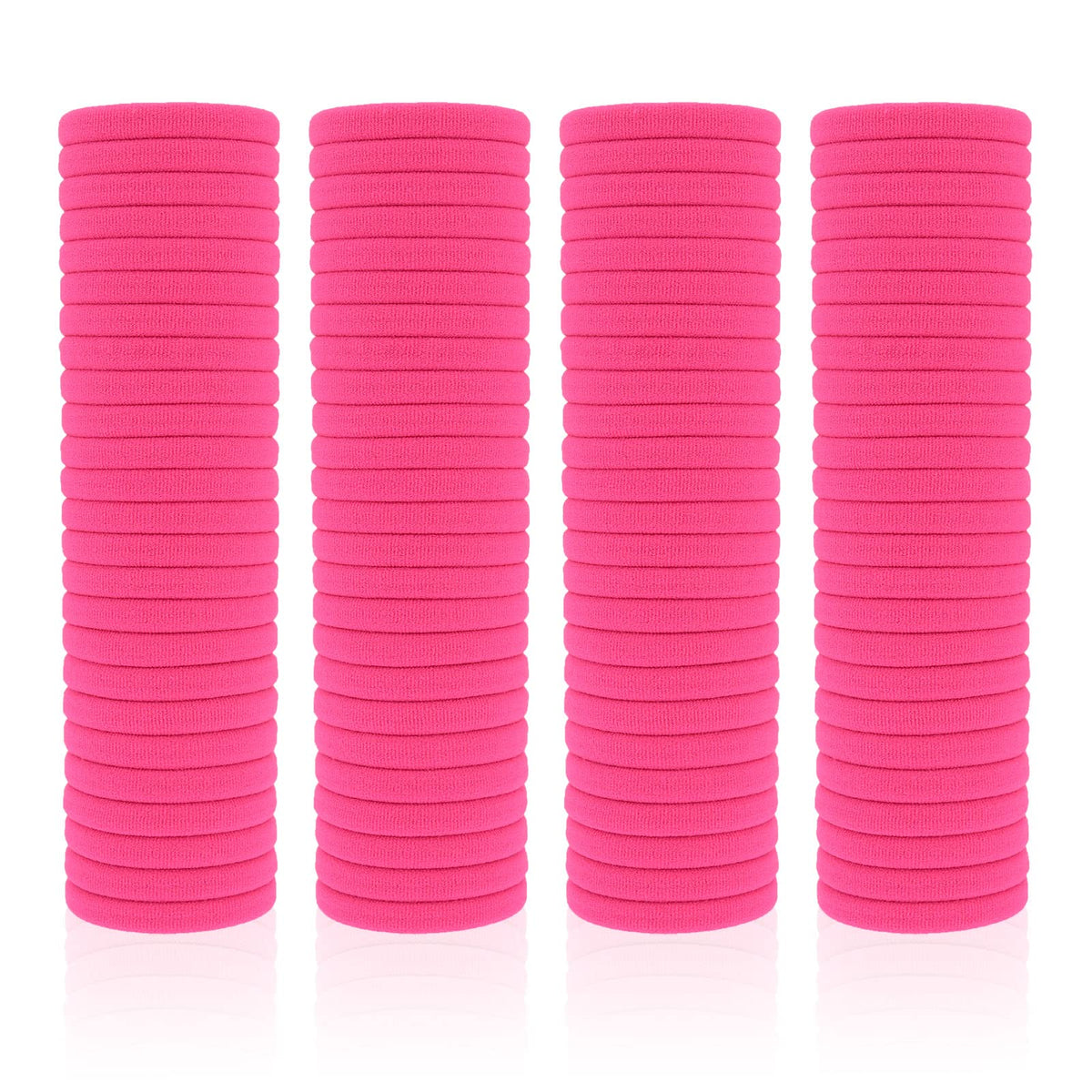 PIDOUDOU front packaging of 100 hotpink hair ties showing value pack benefit