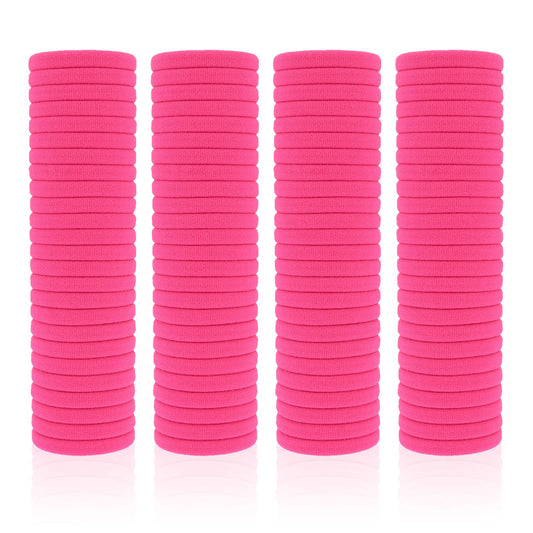 PIDOUDOU front packaging of 100 hotpink hair ties showing value pack benefit