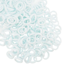 PIDOUDOU front pack of 200 white hair ties showing quantity and clean color benefit