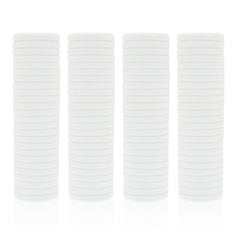PIDOUDOU front pack of 100 white hair ties showing value and convenience