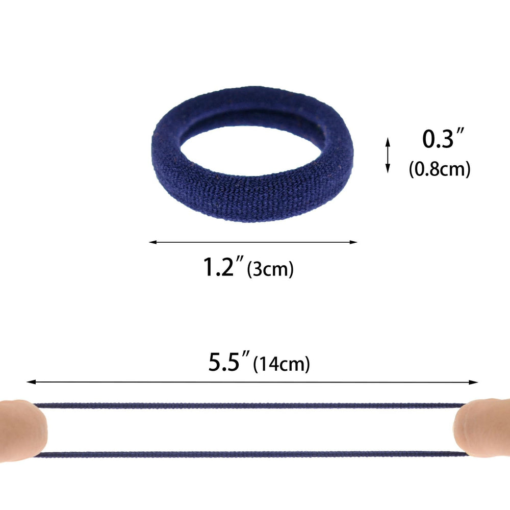 PIDOUDOU toddler wearing navy hair tie holding ponytail neatly