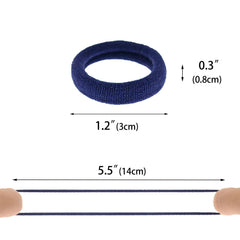 PIDOUDOU toddler wearing navy hair tie holding ponytail neatly