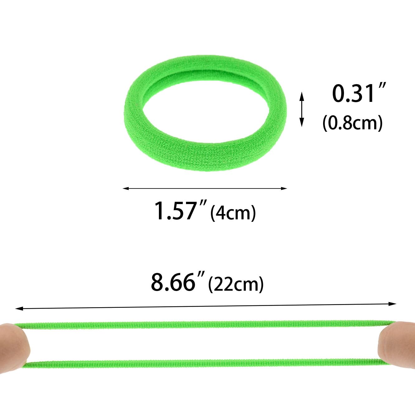 PIDOUDOU green hair ties stored in gym bag for convenient access