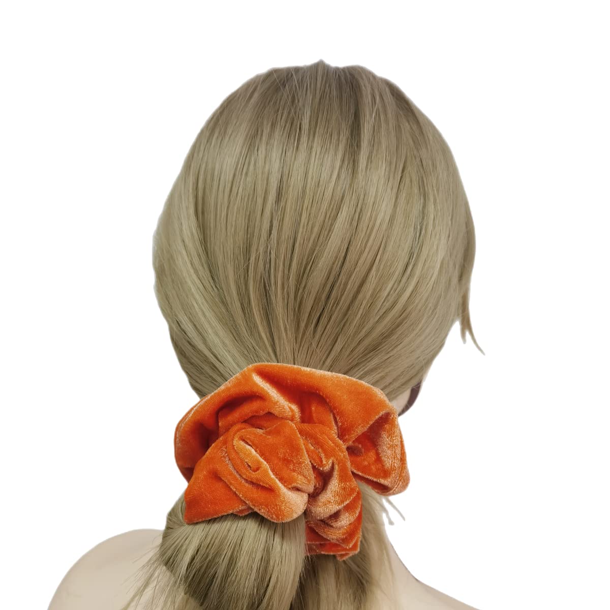 PIDOUDOU scrunchie in ponytail demonstrating secure grip and crease-free wear