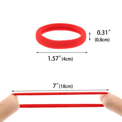 PIDOUDOU hair tie beside ruler showing 1.5 inch diameter and stretch capacity