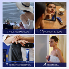Pier Augé next to common item illustrating compact 50ml travel-friendly size