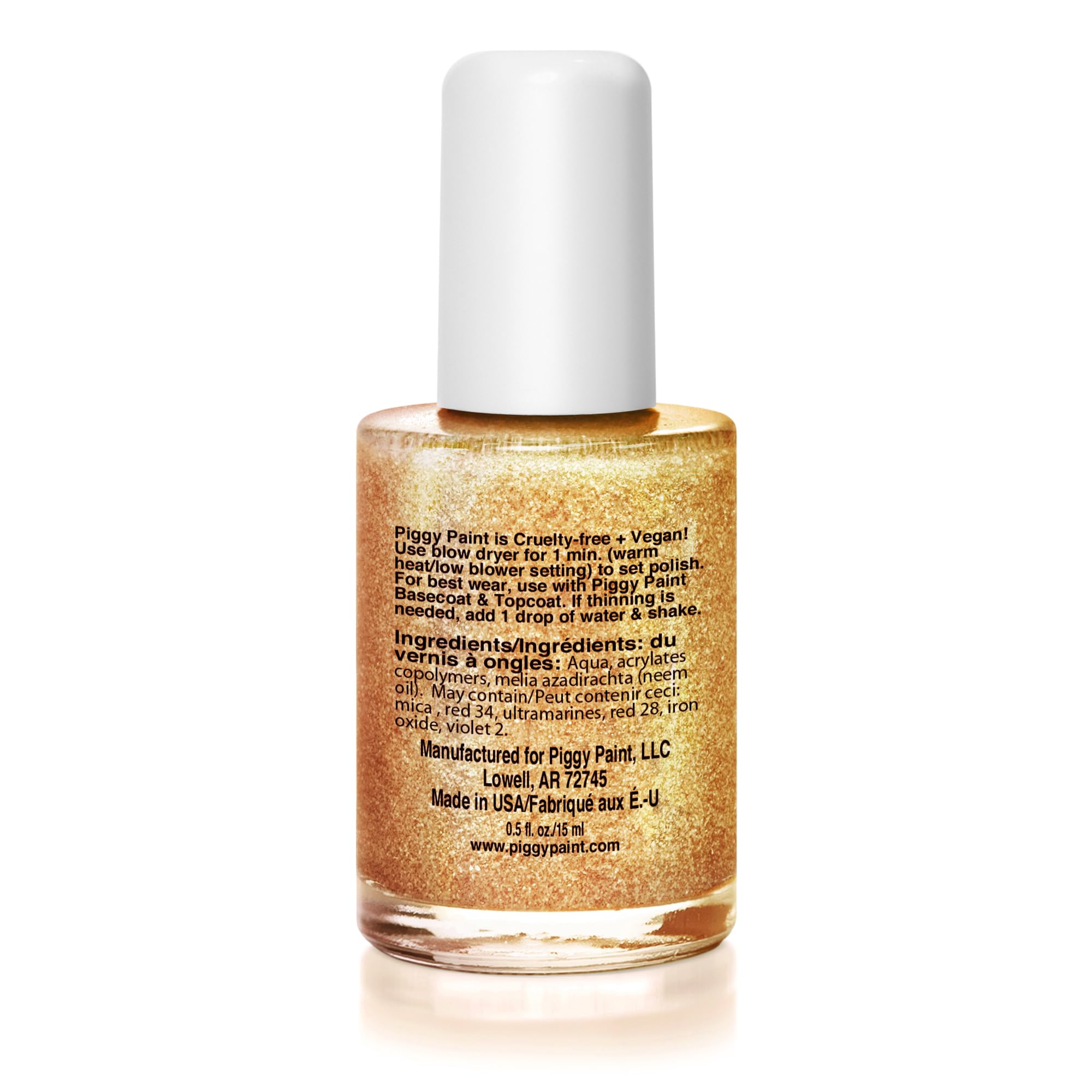Piggy Paint brush and cap close-up for smooth, easy application