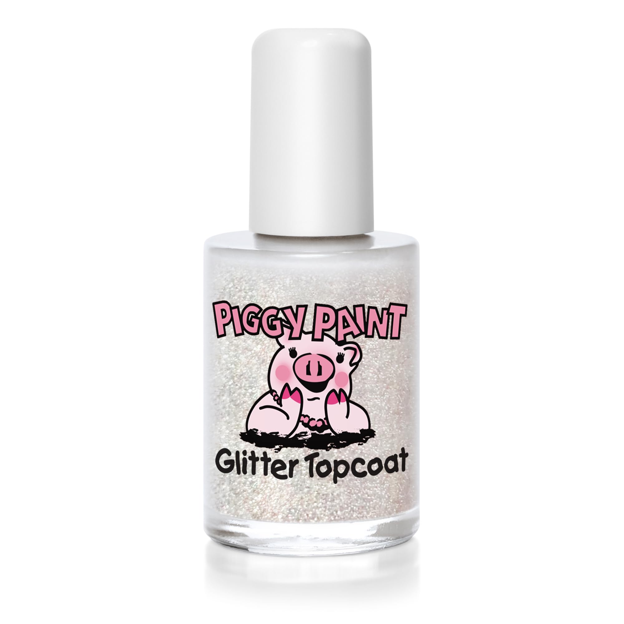 Piggy Paint front bottle showing label and safe glitter finish benefit