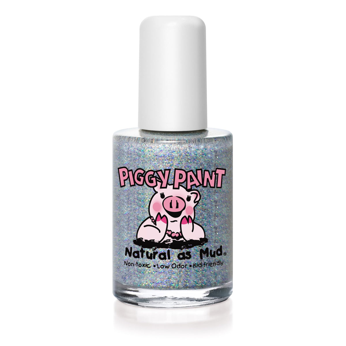 Piggy Paint Glitterbug front bottle showing color and full-size benefit