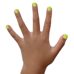 Piggy Paint lime swatch on paper highlighting true color payoff benefit