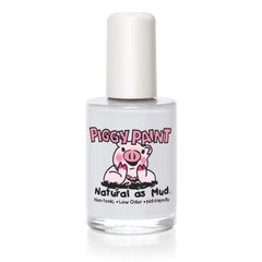 Piggy Paint bottle front showing Snow Bunny's Perfect white matte finish and safety