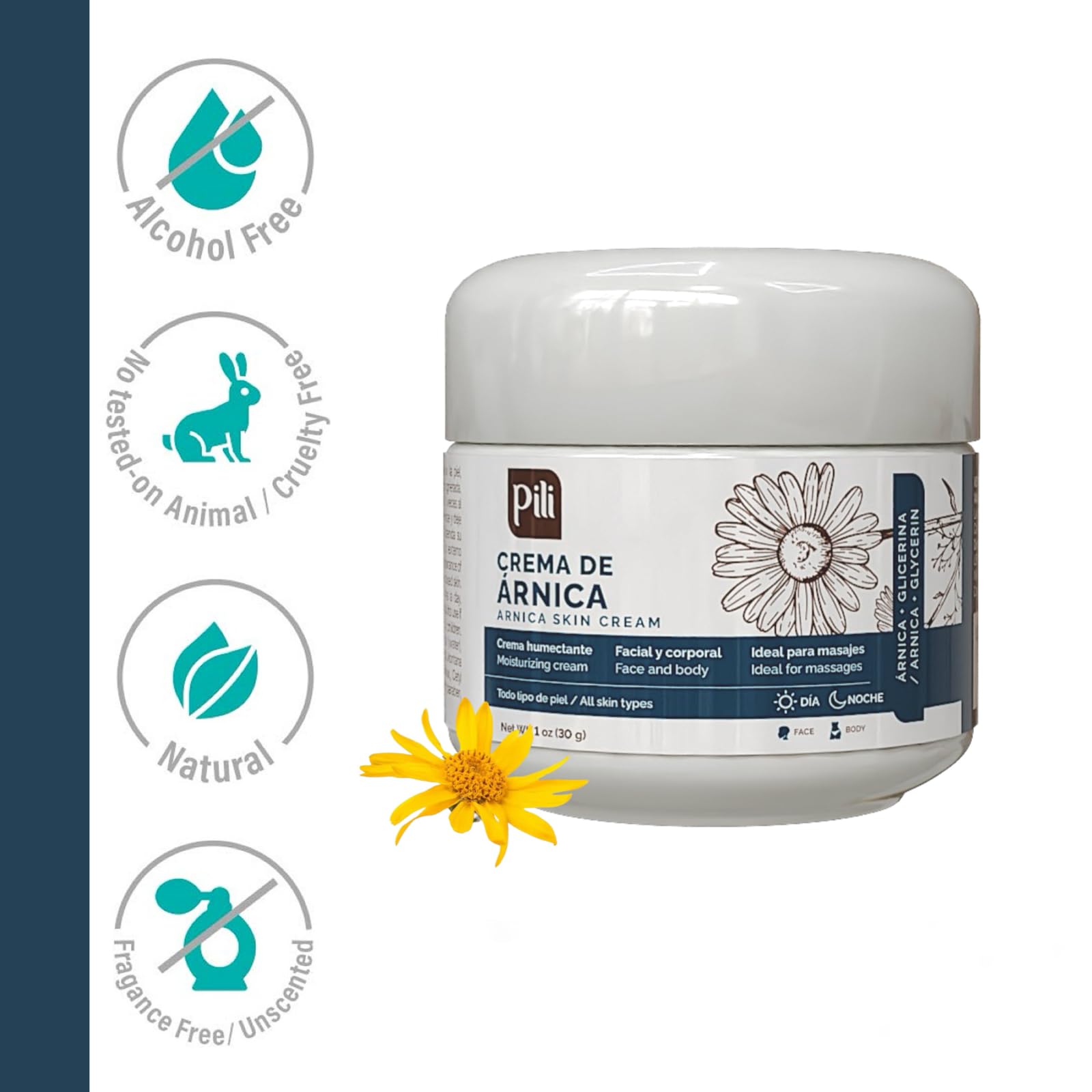 Pili Natural size comparison with coin for travel-ready convenience benefit