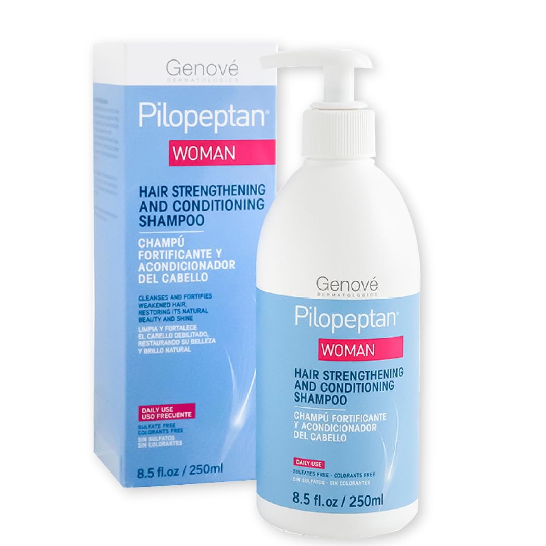 Pilopeptan front bottle shot showing clean design and strengthening benefit