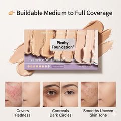 Pimby Foundation concealer applied under eye demonstrating brightening benefit