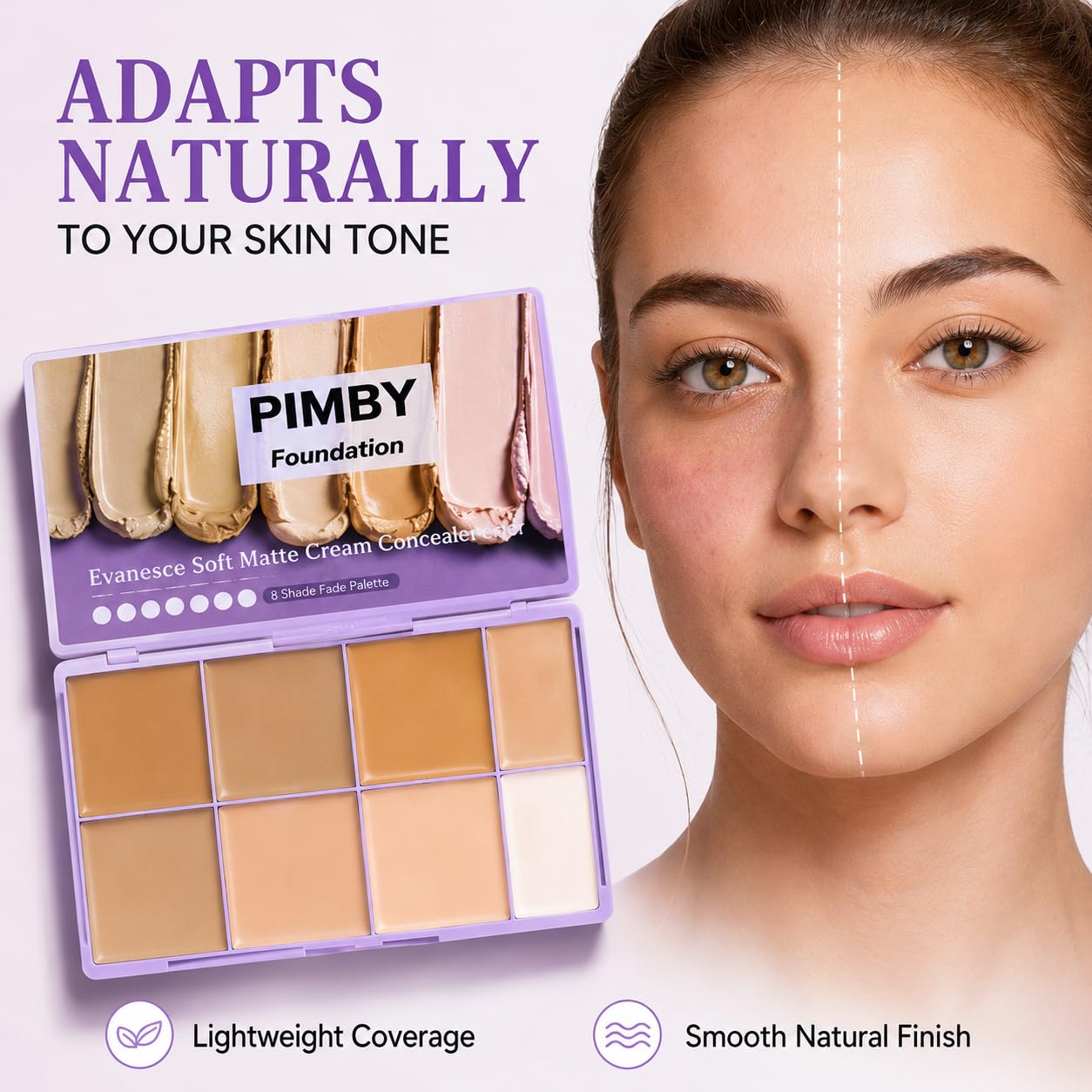 Pimby Foundation concealer creamy texture close-up for smooth blending benefit