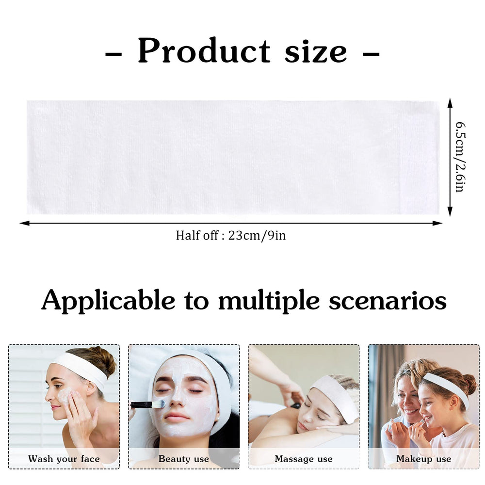 Pimoys headband worn during facial treatment, keeps hair secure
