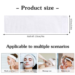 Pimoys headband worn during facial treatment, keeps hair secure