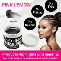 PINK LEMON gel being applied to edges for refined control and neatness