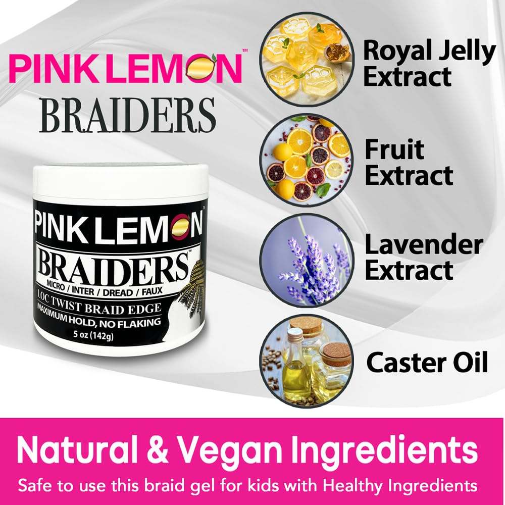 PINK LEMON gel held in hand to show 5 oz size and portability benefit