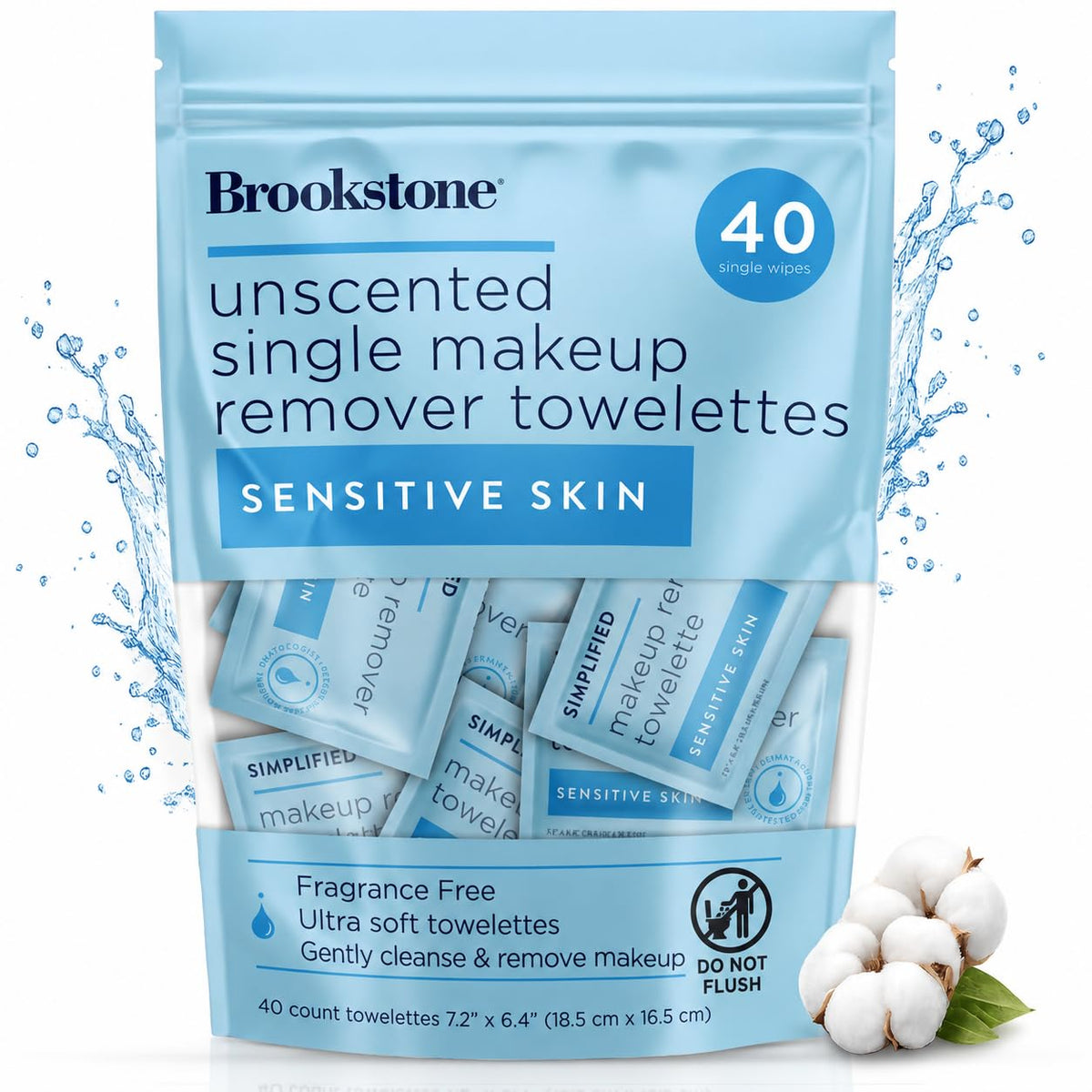 Pink Sky Brookstone front packaging showing 40 count and portability benefits