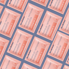 Pink Sky Brookstone packet in a travel bag illustrating portability and convenience