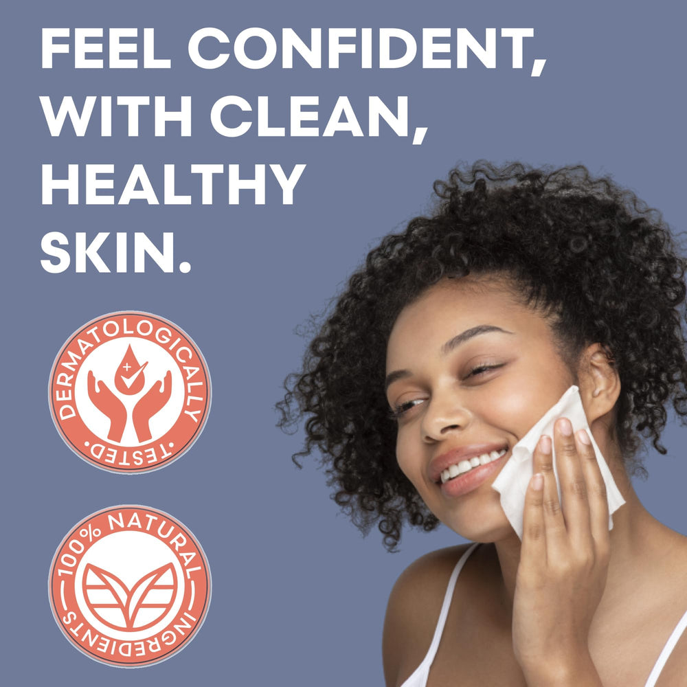 Pink Sky Brookstone wipe beside passport demonstrating compact travel-friendly size