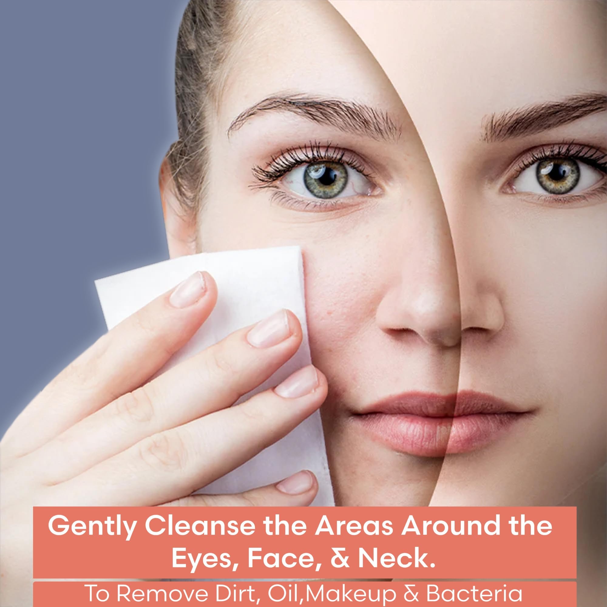 Pink Sky Brookstone wipe removing eye makeup gently for quick cleansing benefit