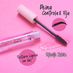 Pink Up before and after brows showing fuller defined shape