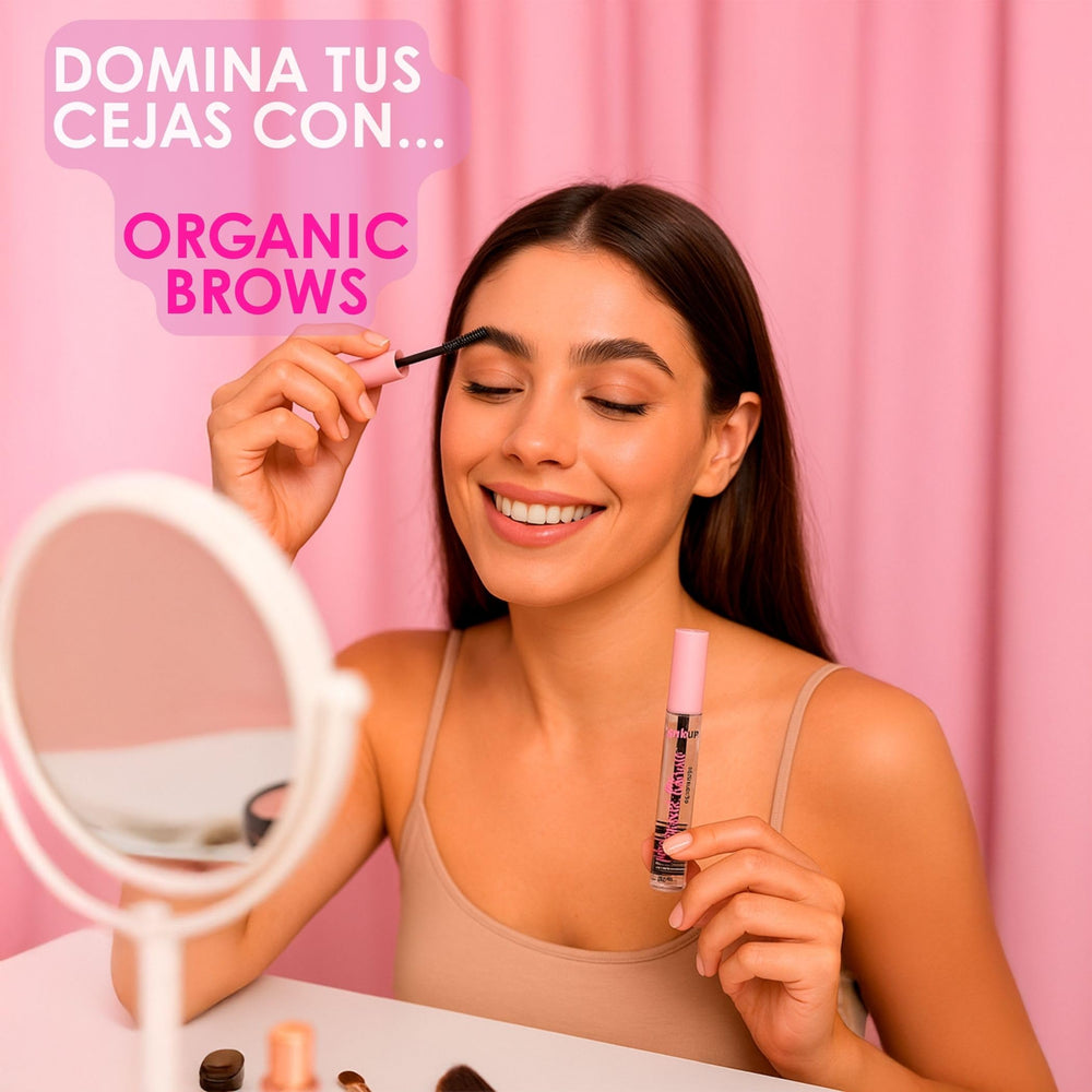 Pink Up applied to lashes for natural separation and lift