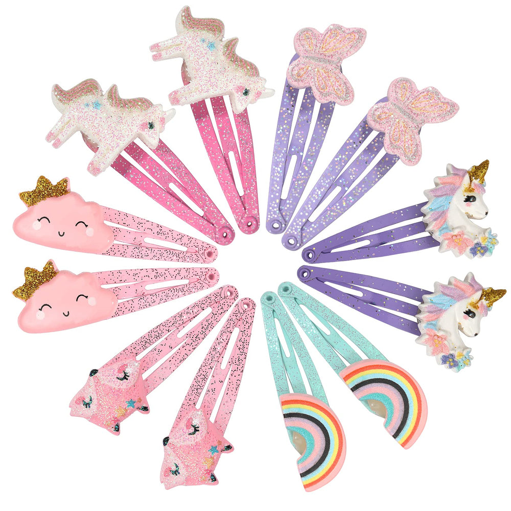 PinkSheep front packaging showing unicorn and rainbow clips, playful gift appeal