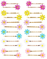 PinkSheep front packaging showing 24 flower bobby pins and storage box for neat storage