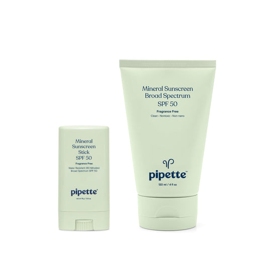 Pipette duo front packaging showing both spray and stick for easy protection
