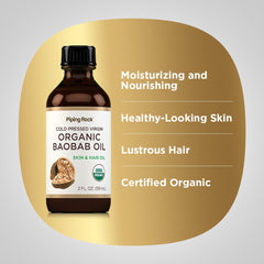 Piping Rock baobab oil applied to hair ends for smoothing and shine